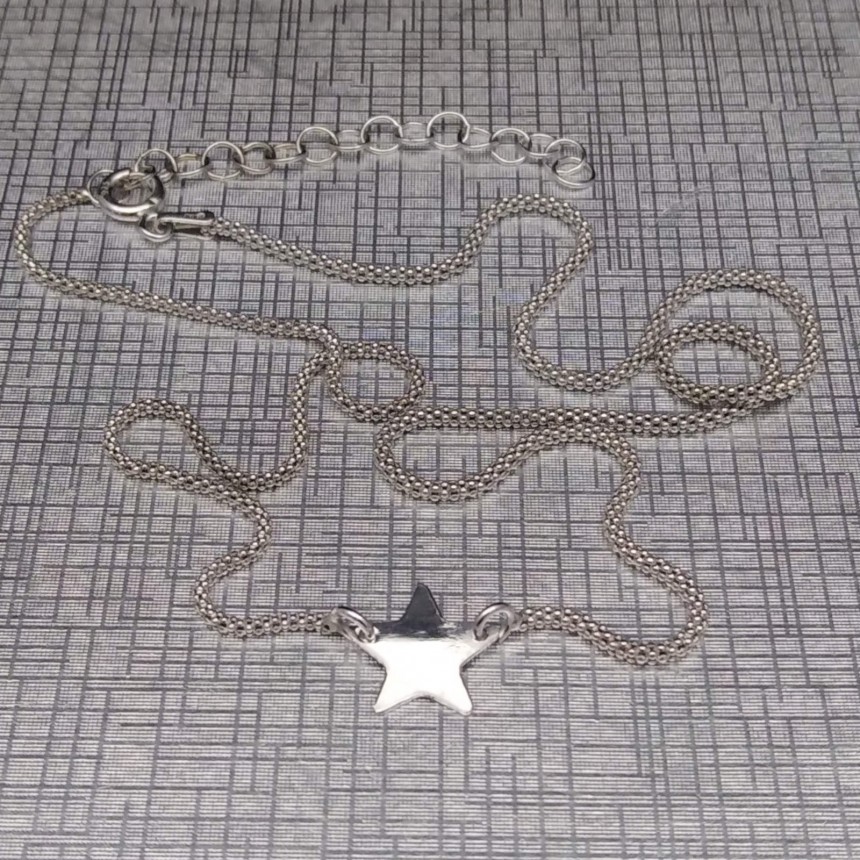 Chain silver star 42 cm SLC10M