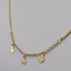 Silver chain with gold star, two angels SLPC15M