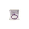 Purple amethyst bracelet with silver balls 20 cm KB08