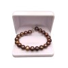 Bracelet made of real round brown pearls 19, 20 or 21 cm PB28
