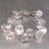 Bracelet made of genuine white keshi pearls on a thong 19 cm PB49-1