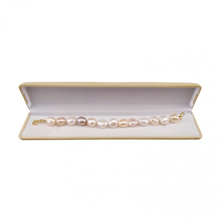 Multicolor bracelet with 19 cm baroque pearls PBP07