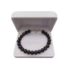 Classic bracelet with black pearls 18, 19 or 20 cm PGB33-C