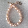 Bracelet made of real light pink rice pearls 18, 19 or 20 cm PB35-B