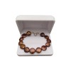 Bracelet made of brown coin beads 19 or 20 cm PB48-B