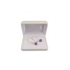 Decorative earrings made of purple amethyst on an open earwire KKW08