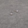 A delicate set of real white pearls, pendant and earrings KP38 