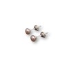 Silver earrings with pink 6-6.5 mm pearls on the stick PK07-C