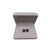 Silver earrings with black pearls 9 - 9.5 mm stick PK10-C