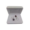 Earrings with real black pearls on English ear wire PK20-D