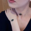 Necklace made of lablador green stone choker 38 cm KN06-A 