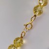 Necklace from faceted lemons with gold-plated clasp 44 cm KN16