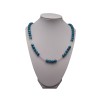 Jade necklace with silver elements 45 cm KN20
