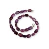 Purple agate necklace with silver elements 44 cm KN21