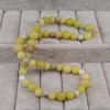 Green jade and amazonite necklace with gold-plated clasp 55 cm KN23MIX