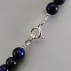 Necklace from blue lapis lazuli with decorative silver balls 42 cm KN28