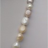 Necklace made of real white-pink pearls 160 cm long rope corn PEG06