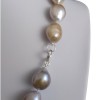 Necklace made of real freshwater baroque pearls 44 cm PNS01