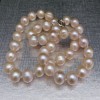 Classic necklace made of real round pink pearls 46 cm PNS13-C