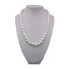 Classic necklace made of real white round pearls 49 cm PNS29-A