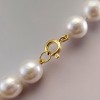 Classic necklace made of real white pearls with a gold-plated clasp, 47 cm PNSP17 