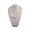 Classic necklace made of real white pearls with a gold-plated clasp, 47 cm PNSP17 