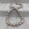A beautiful corn necklace with real pearls 42 cm  PN04