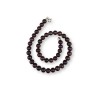 A necklace of real round eggplant pearls 45cm PGN37