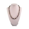 Necklace made of natural brown corn pearls with gold-plated elements 48 cm PNP03-1E