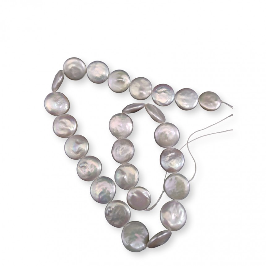 Pearls - gray coin PE16