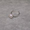 Ring with real white pearl 10 mm PPi08-A