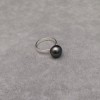 Ring with real graphite pearl 12 mm PPi19-B