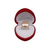 Ring with a flat pink pearl 16 - 17 mm PPi21