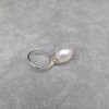 Ring with a real white pearl in the shape of a teardrop 11.5 mm PPi35-1