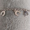 Silver bracelet with three horseshoe celebrities 17 cm SBC16M