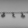 Bracelet silver moon and two angels celebrity 17 cm SBC17M