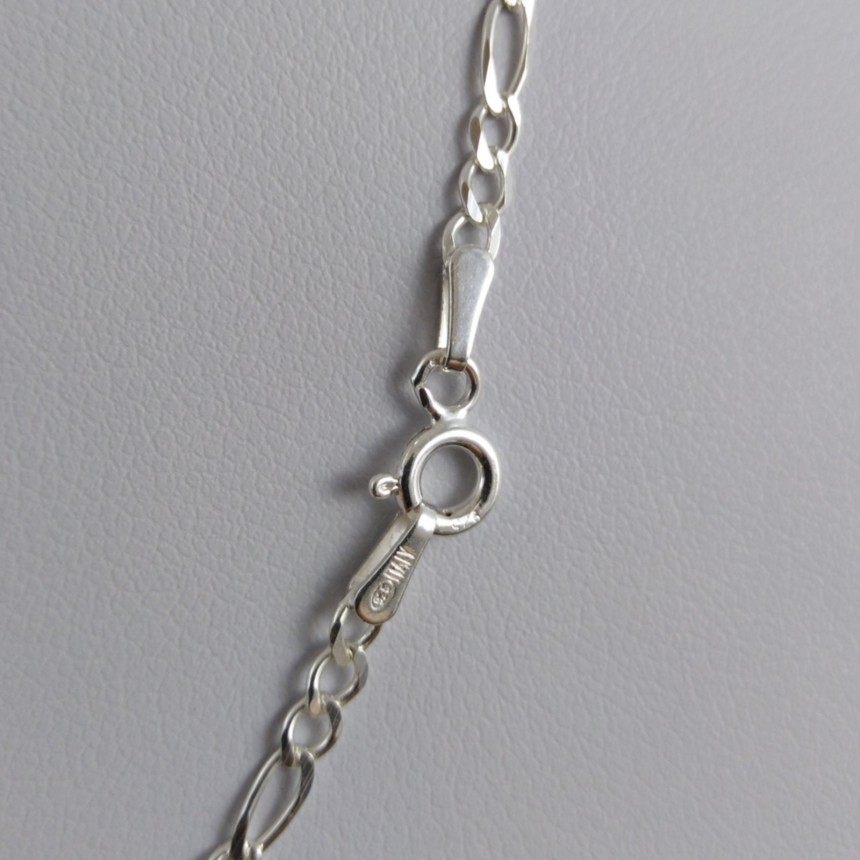 Silver necklace Figaro 45, 50, 55 cm SL02