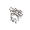 Silver heart chain, two feet 42 cm SLC13M