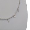 Silver heart chain, two feet 42 cm SLC13M