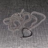 Silver heart chain 42 cm SLC25M