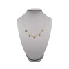 Gold-plated silver necklace with clover hearts and zircon 43 cm SLPC08