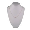 Silver necklace with gilt triangles 42 cm SLPC24M