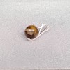 Silver pendant with tiger eye stone 12 mm KW18