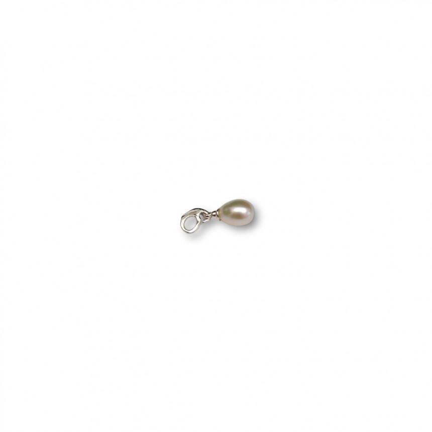 Pendant with white pearl in the shape of a teardrop 7.5 mm PW38